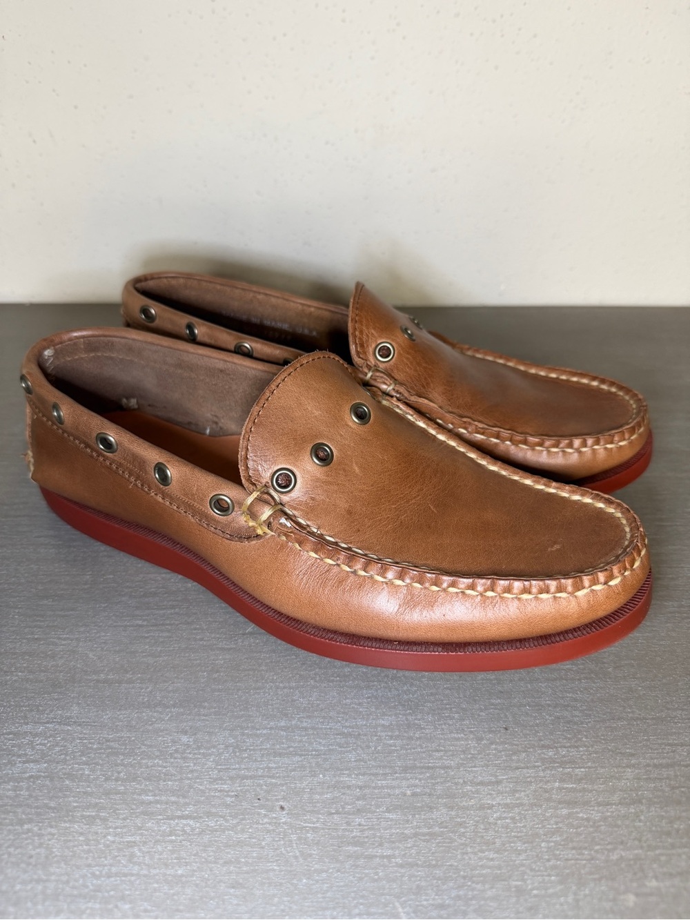 Rancourt & Co Hand Sewn Leather Loafers Men’s 9.5 D Made in Maine USA New